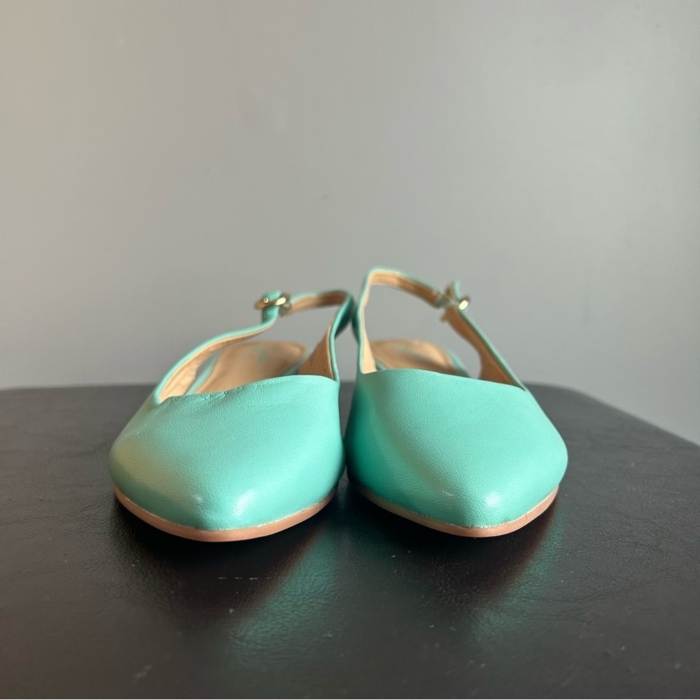 Seychelles Mint Green Reflection Wedge Slingback Shoes - Picture 3 of 13